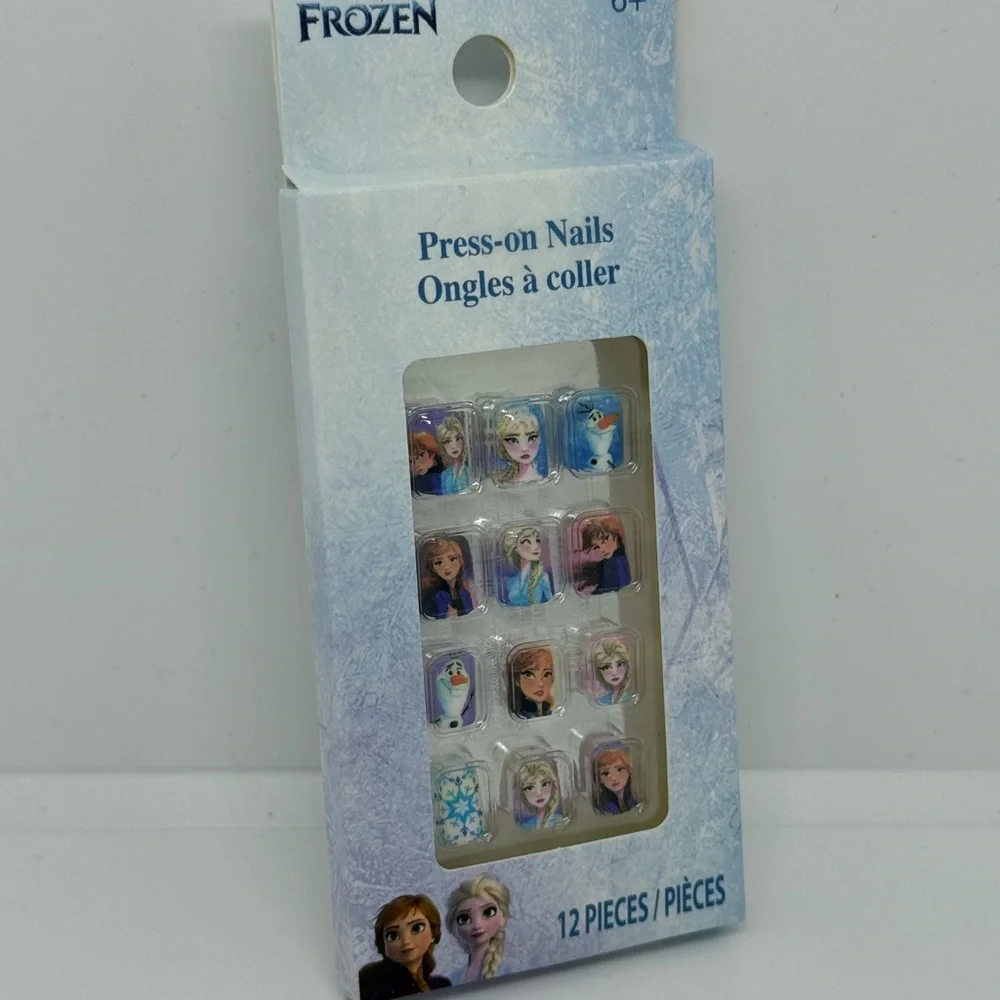 Disney Frozen Press-On Nail Set Elsa Anna Olaf Kids Nails NWT